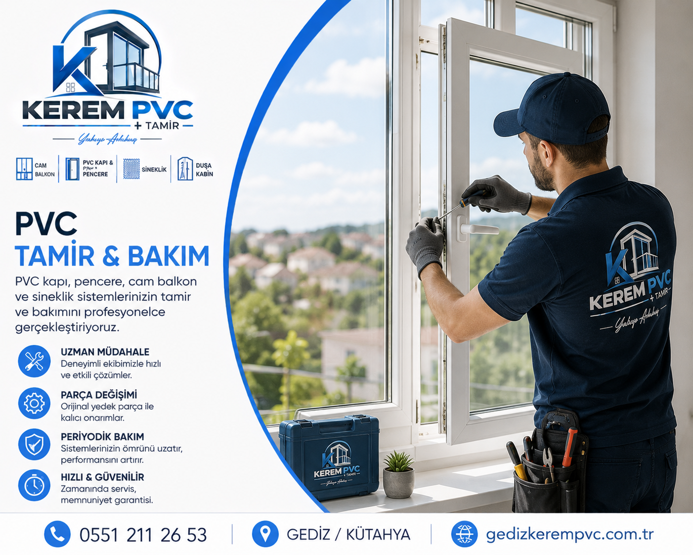 PVC Tamir Gediz Kütahya